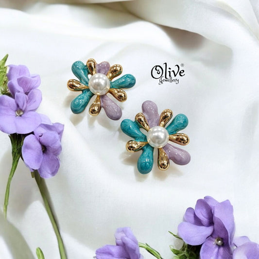 Enamel Earrings - 227