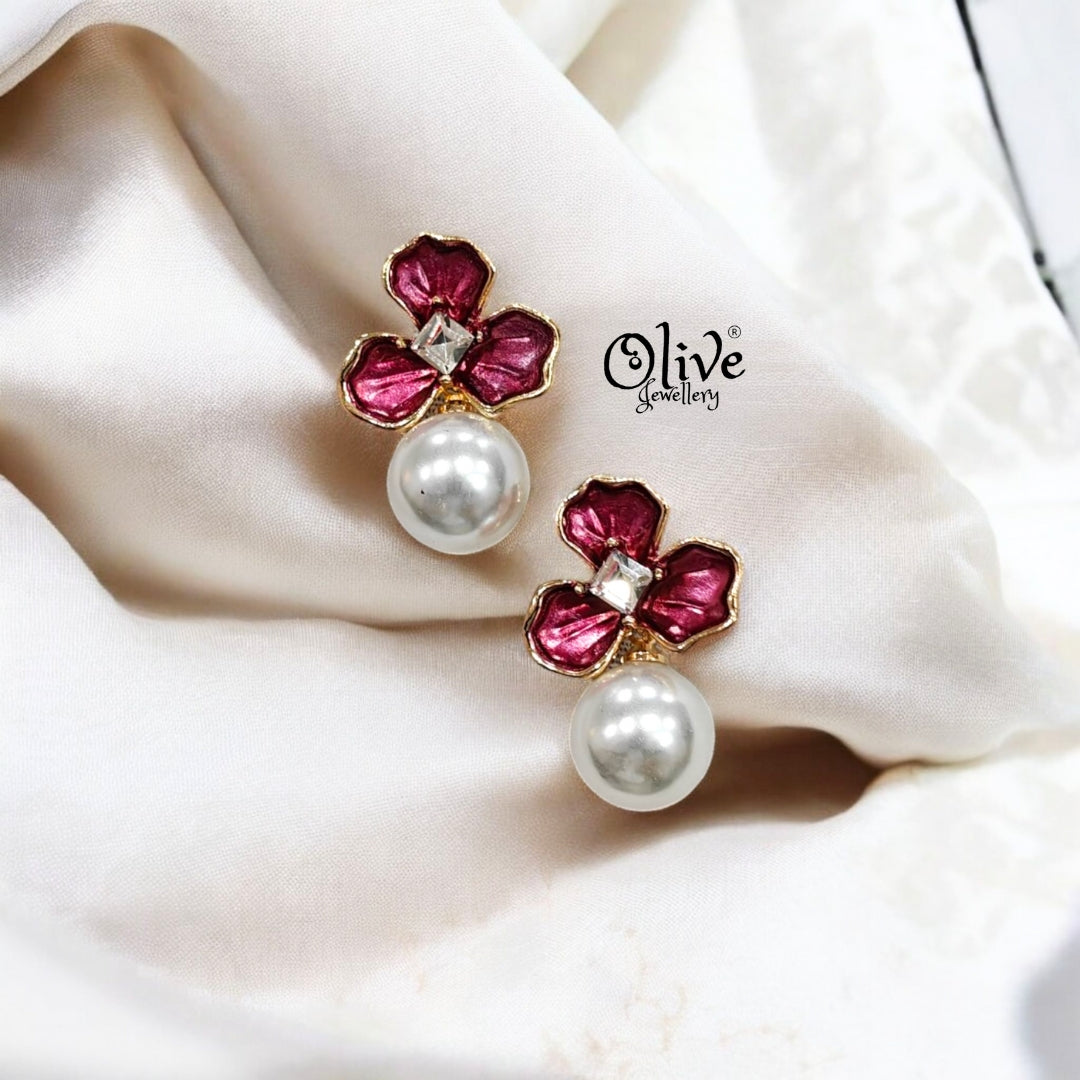 Enamel Earrings - 231