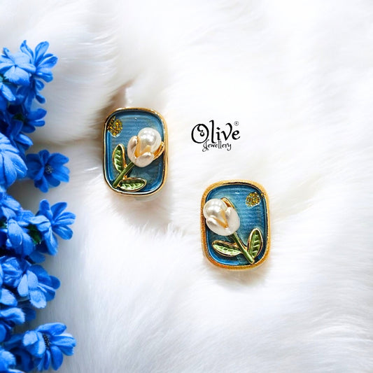 Enamel Earrings - 252