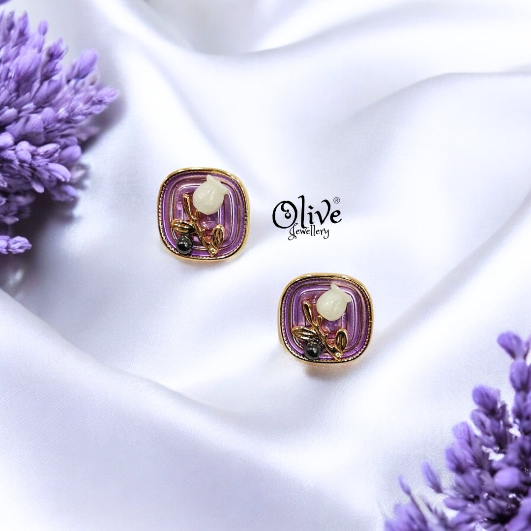 Enamel Earrings - 260