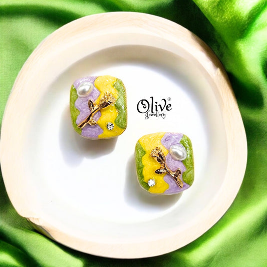 Enamel Earrings - 272