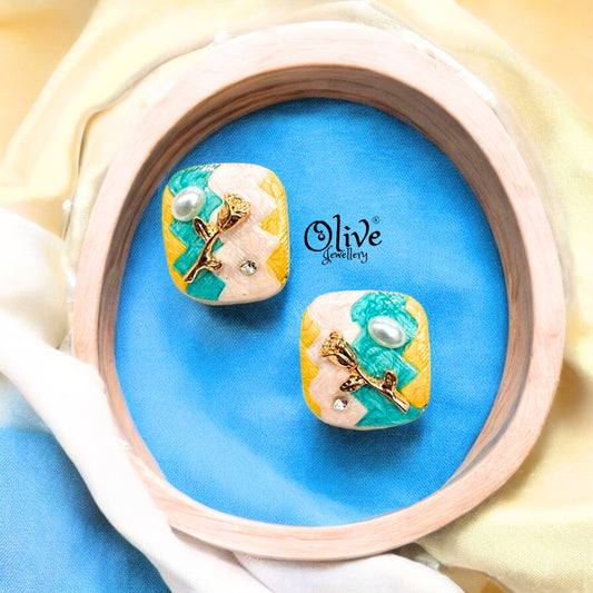 Enamel Earrings - 272