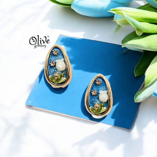 Enamel Earrings - 276