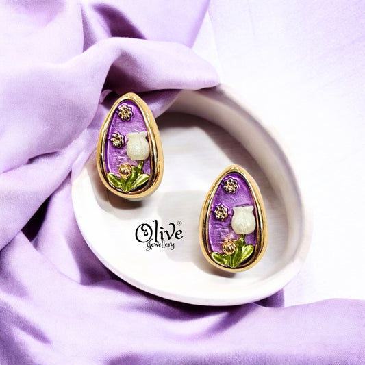 Enamel Earrings - 276