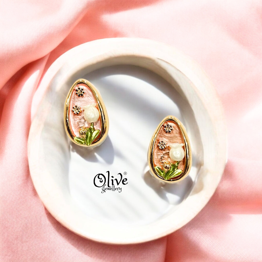 Enamel Earrings - 276