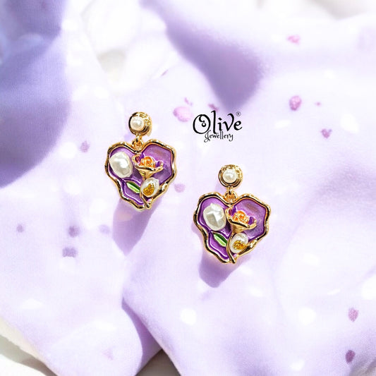 Enamel Earrings - 279