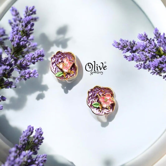 Enamel Earrings - 282