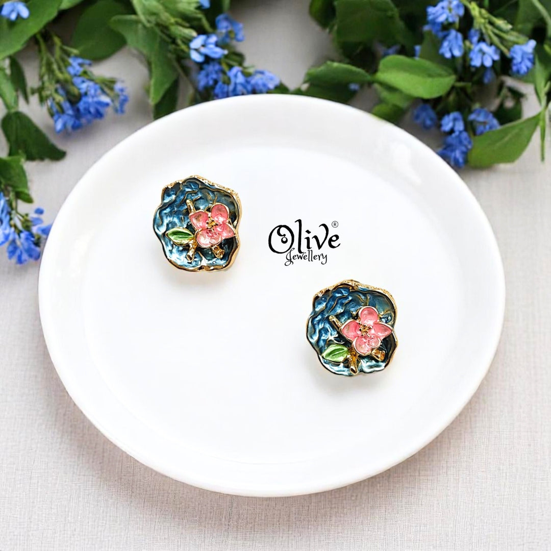 Enamel Earrings - 282