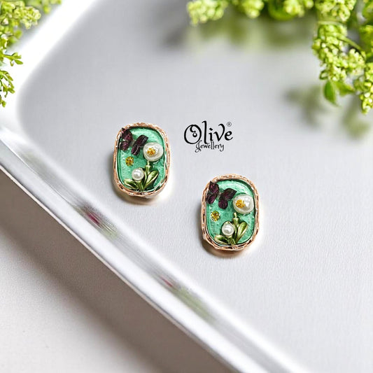 Enamel Earrings - 288
