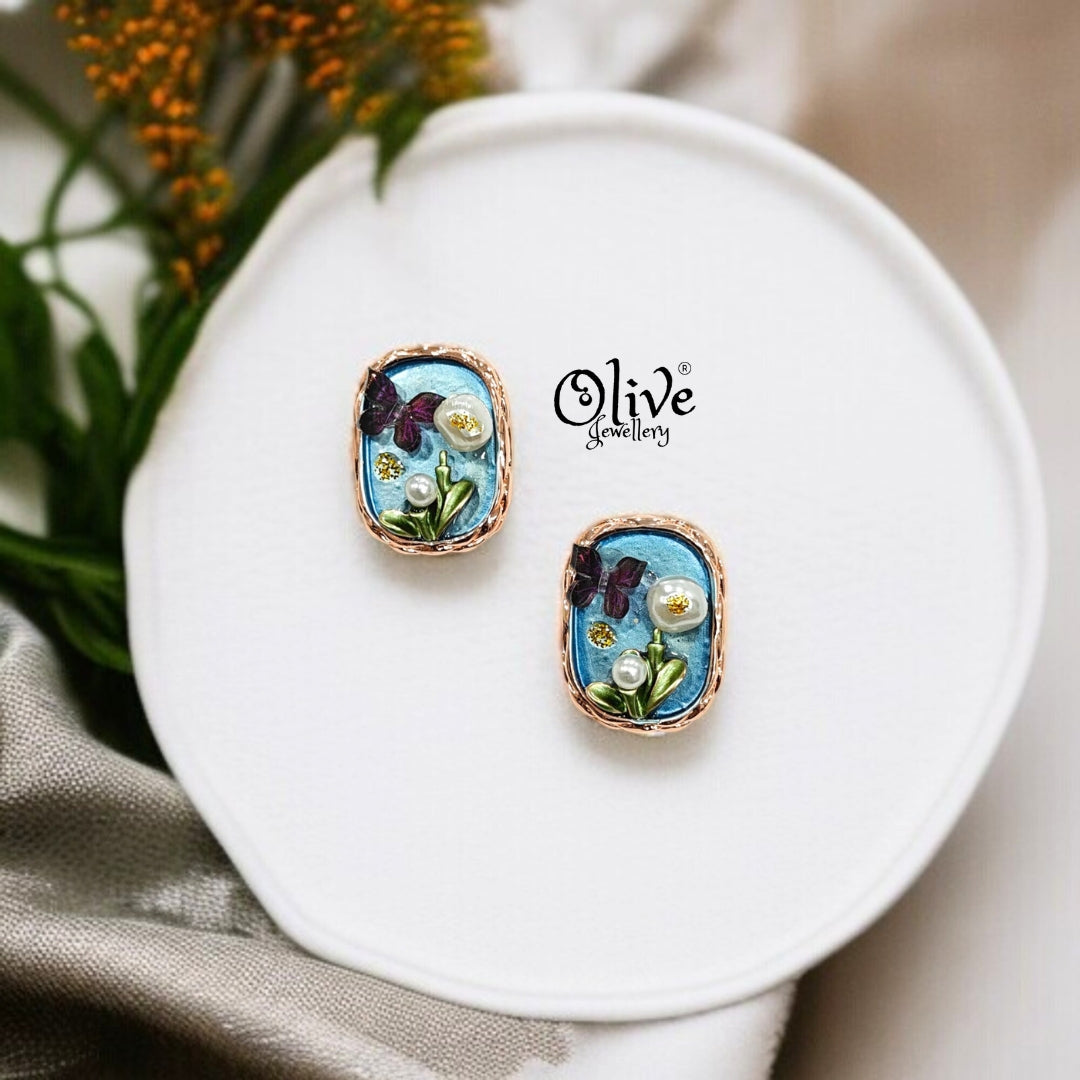 Enamel Earrings - 288