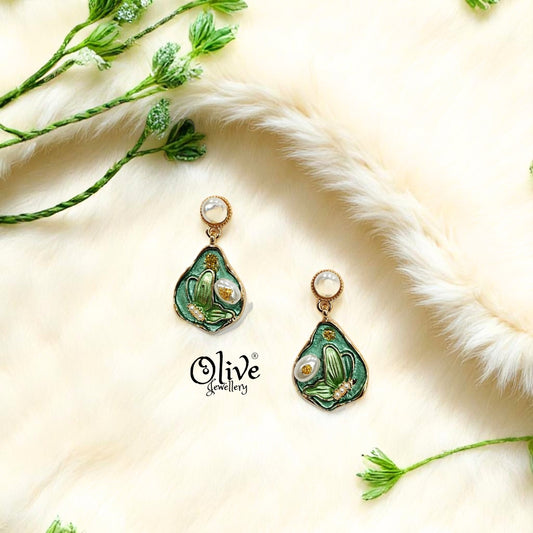Enamel Earrings - 291
