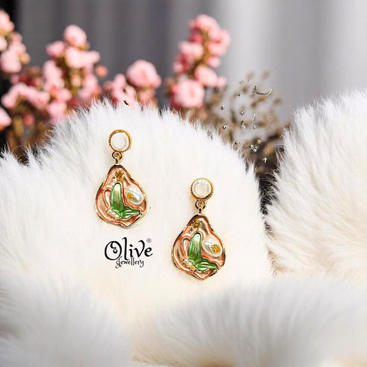 Enamel Earrings - 291