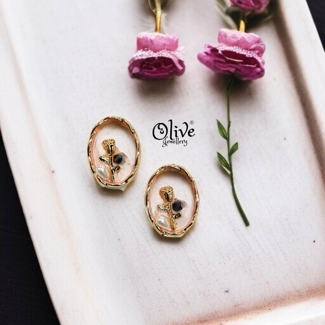 Enamel Earrings - 294