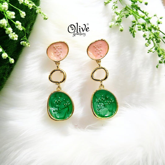 Enamel Earrings - 299