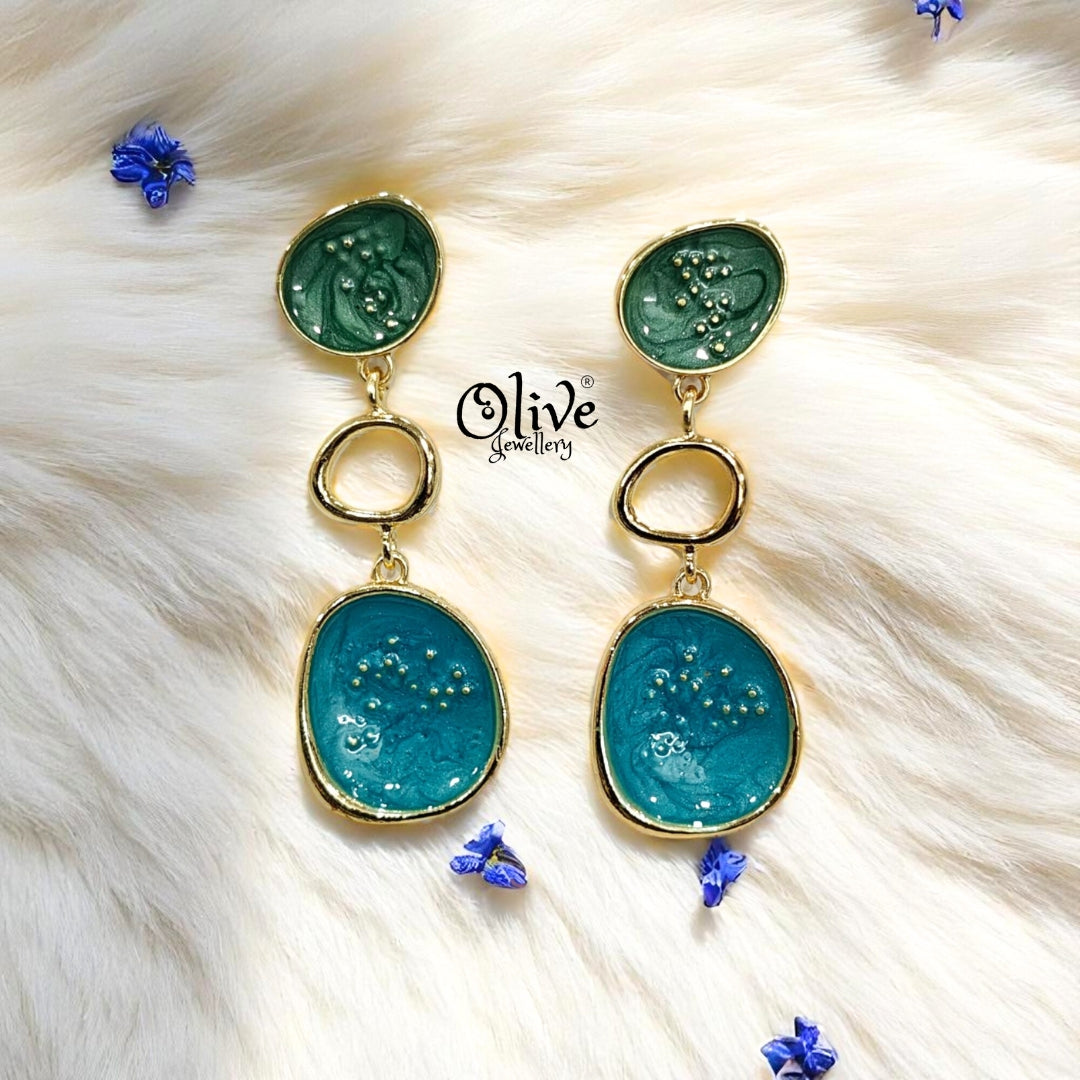 Enamel Earrings - 299
