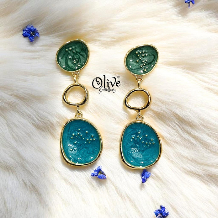 Enamel Earrings - 299