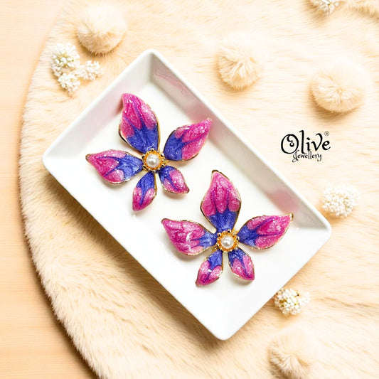 Enamel Earrings -319