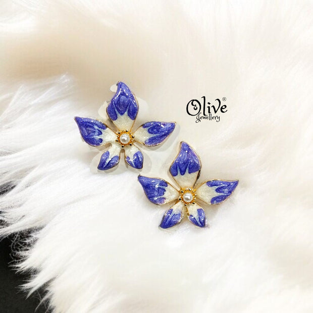 Enamel Earrings -319