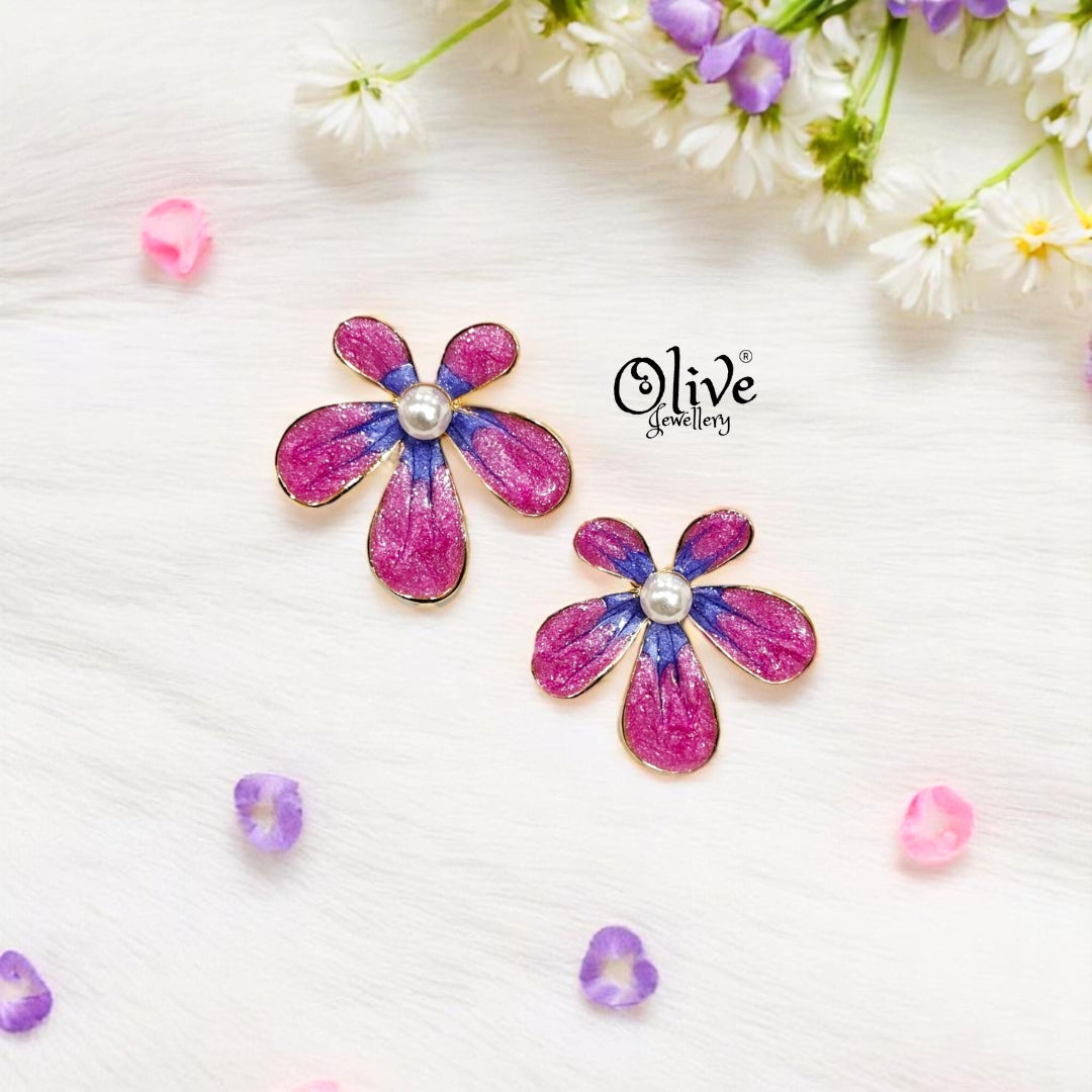Enamel Earrings -335
