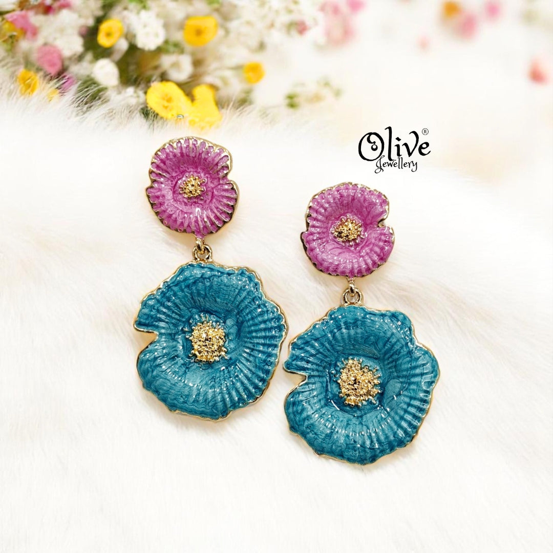 Enamel Earrings -338