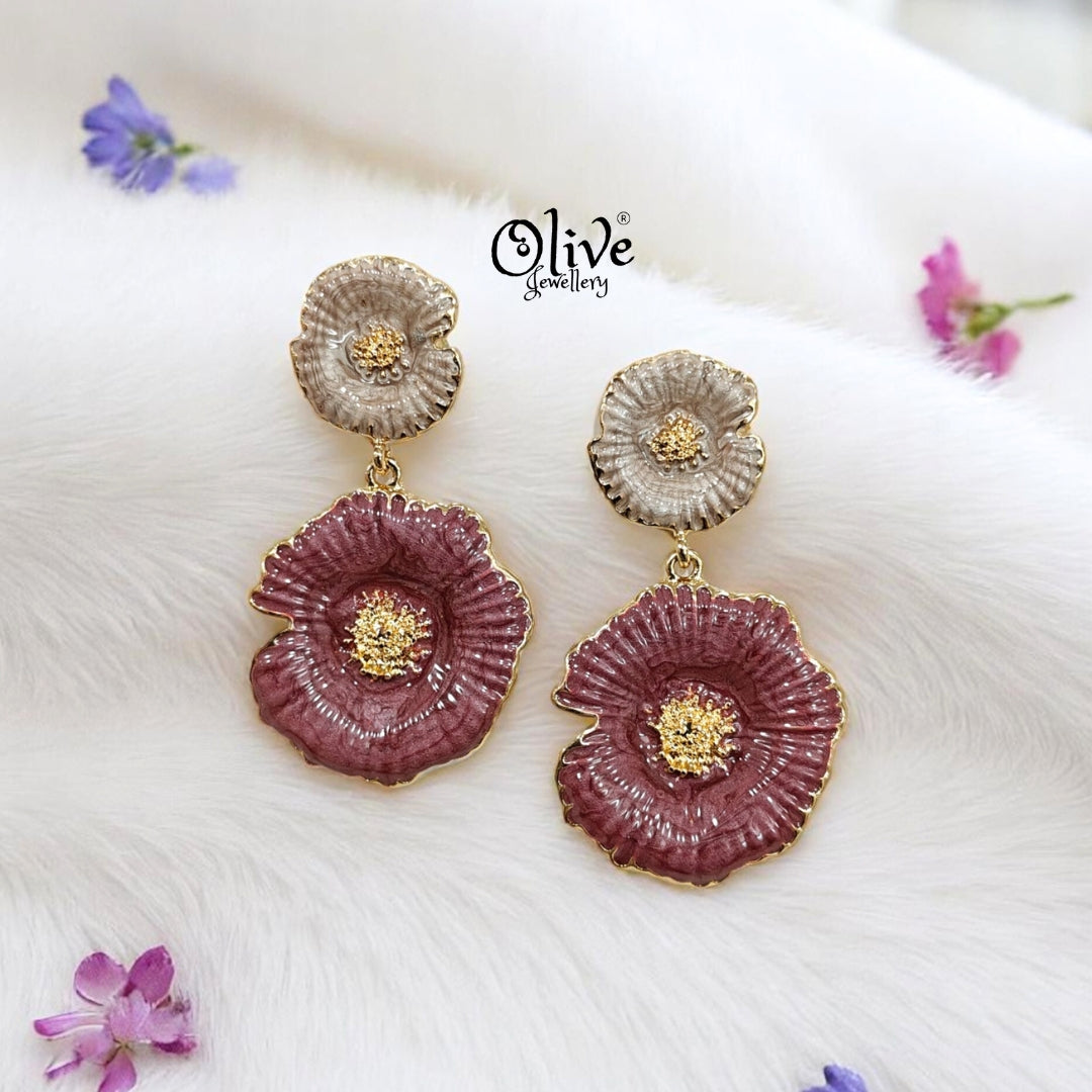 Enamel Earrings -338