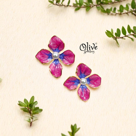 Enamel Earrings -344