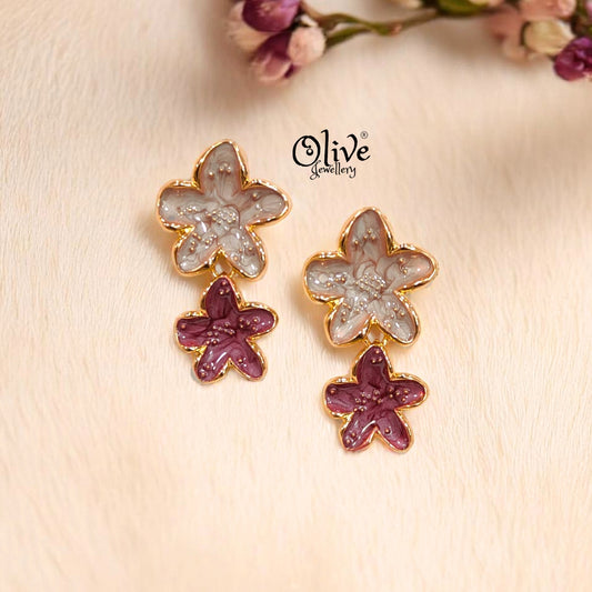 Enamel Earrings -347