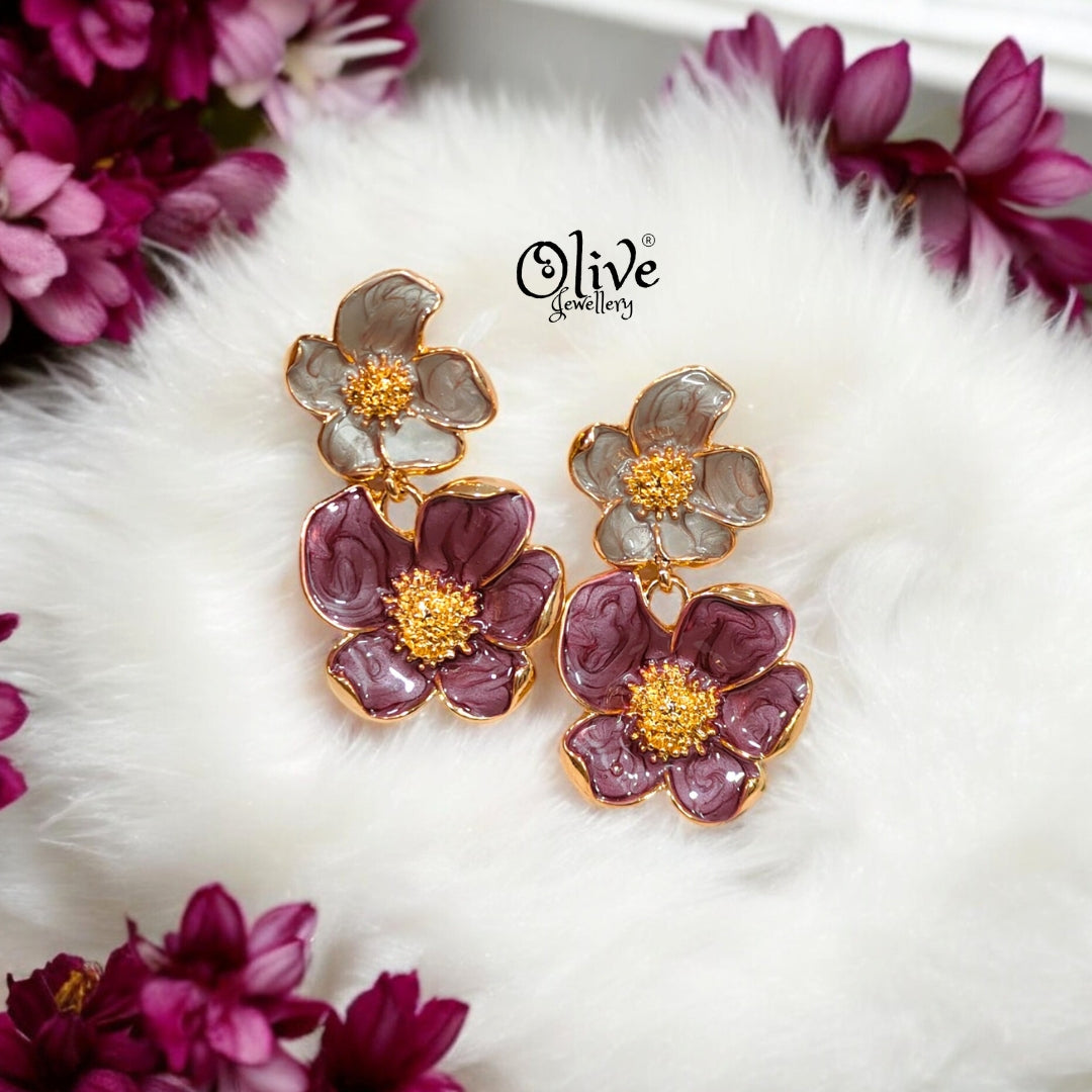 Enamel Earrings -353