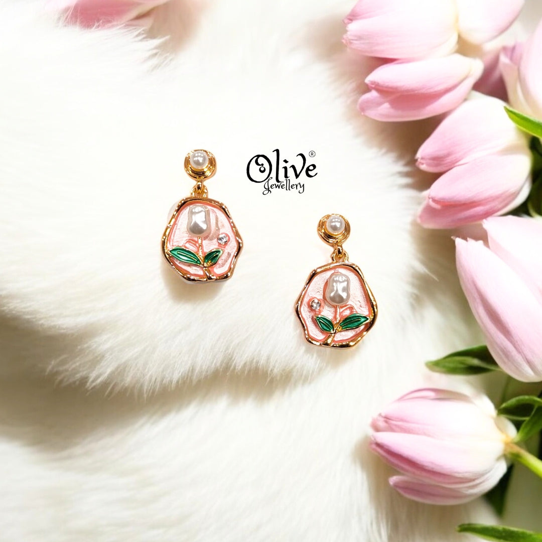 Enamel Earrings -356