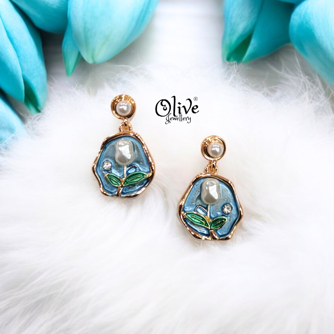 Enamel Earrings -356