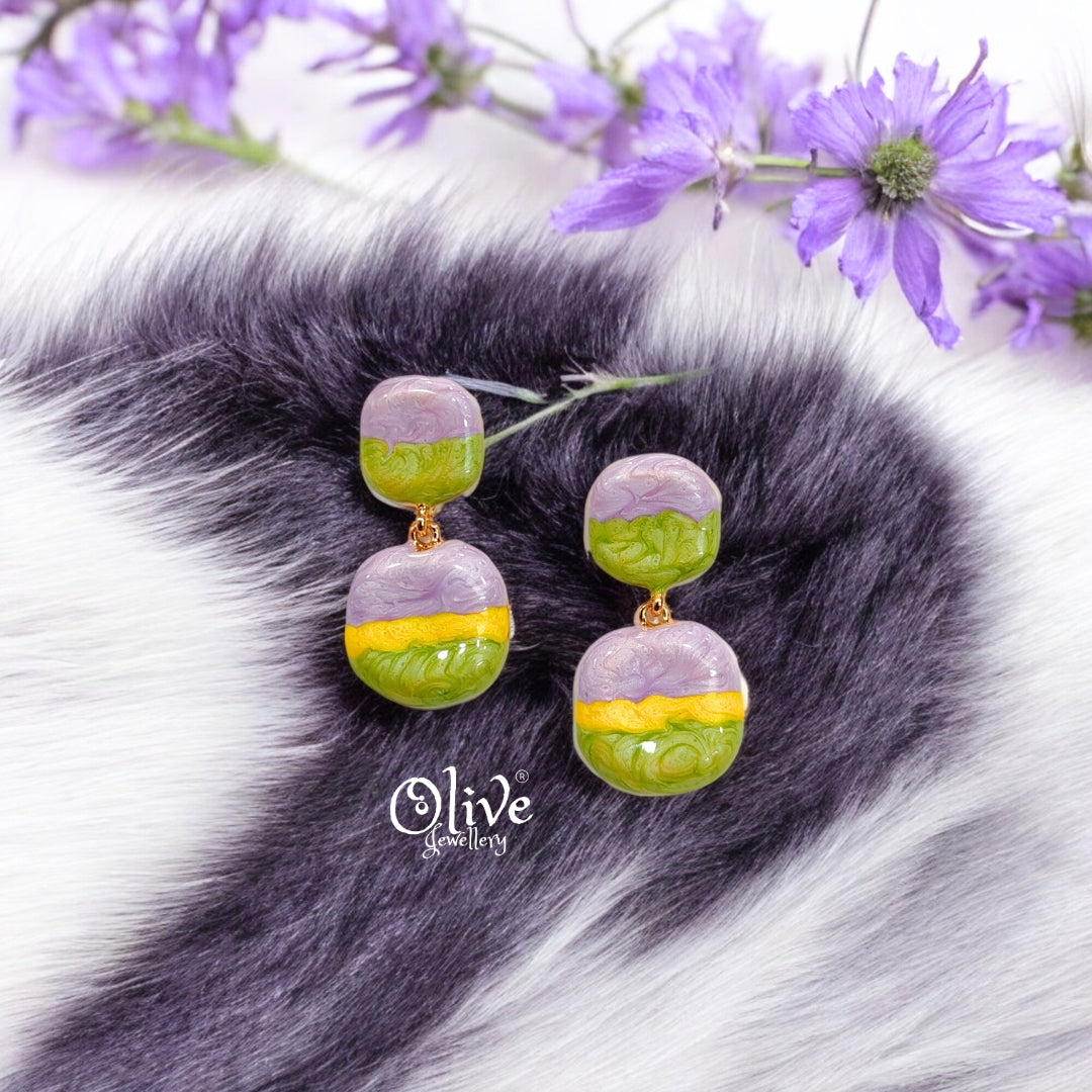 Enamel Earrings -365