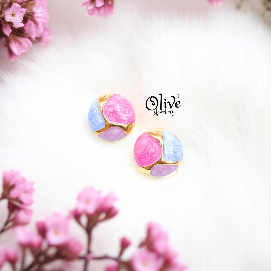 Enamel Earrings -373