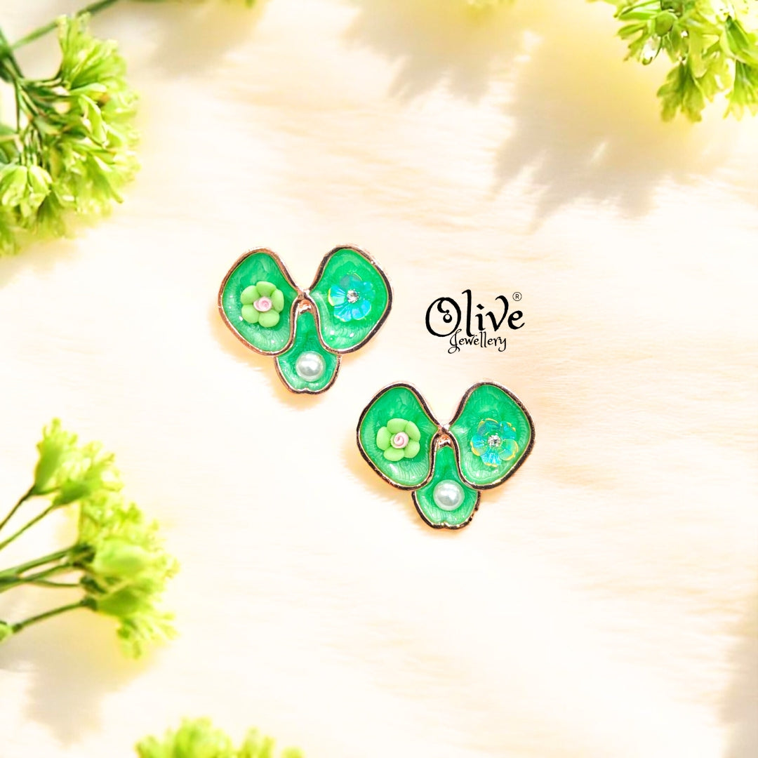 Enamel Earrings -387