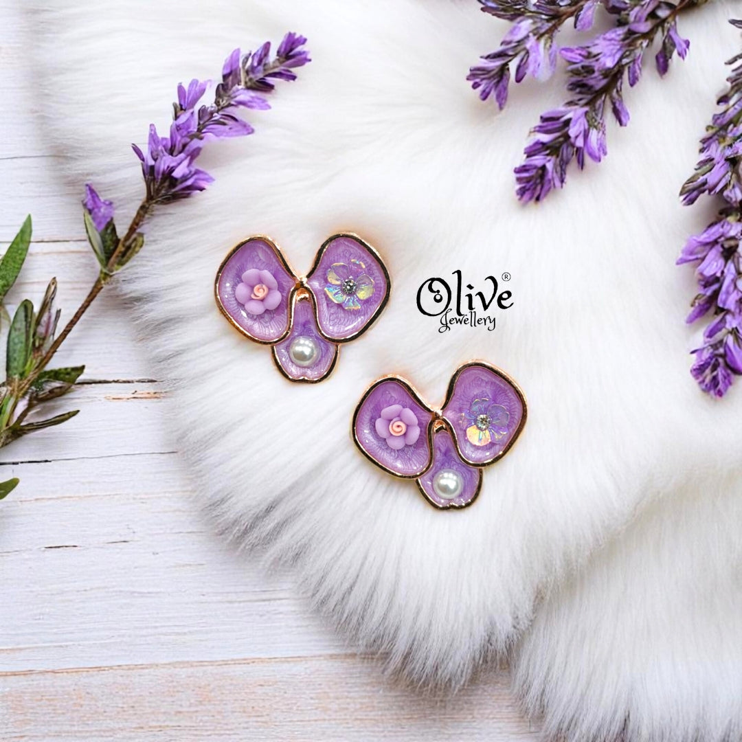 Enamel Earrings -387