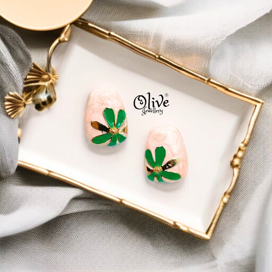 Enamel Earrings -396
