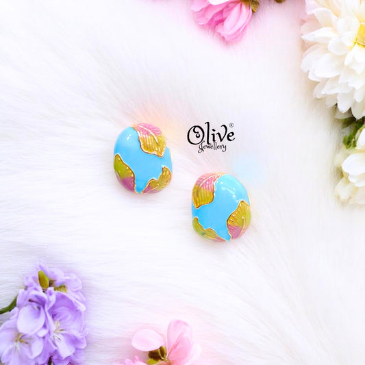 Enamel Earrings -397