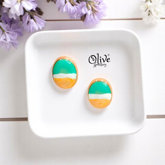 Enamel Earrings -406