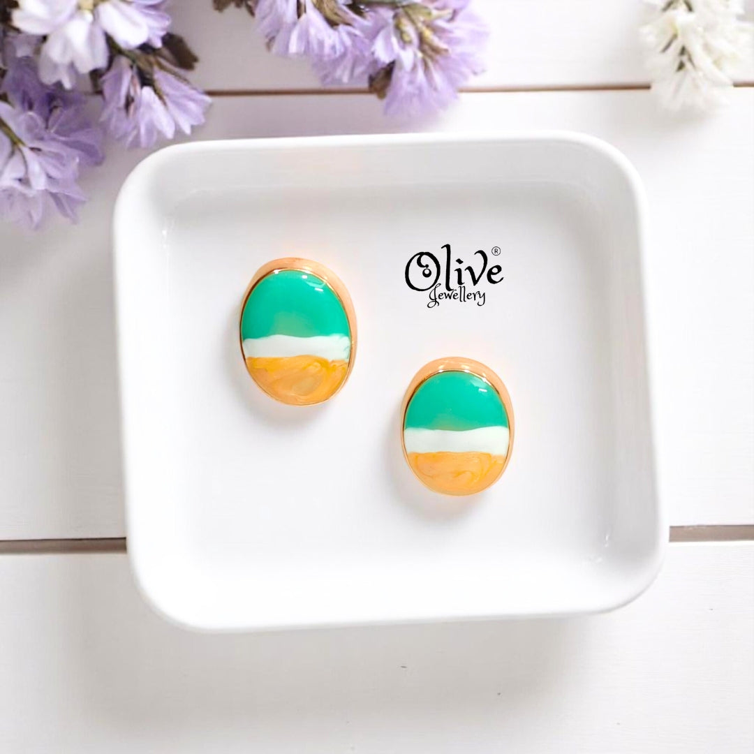 Enamel Earrings -406
