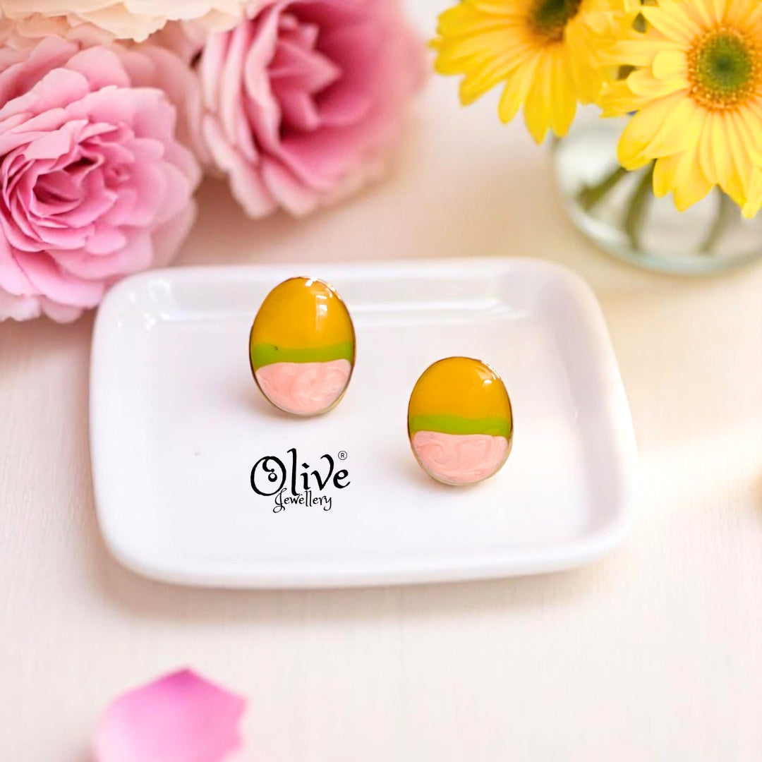 Enamel Earrings -406