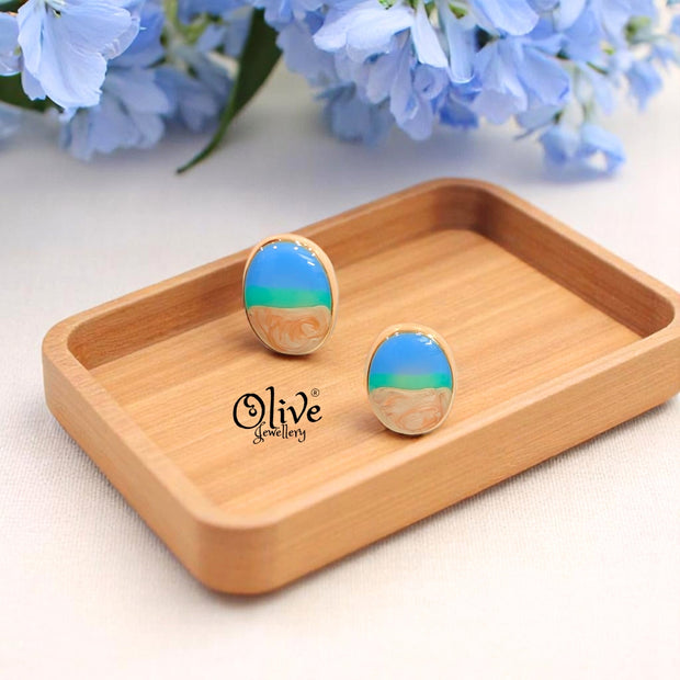 Enamel Earrings -406