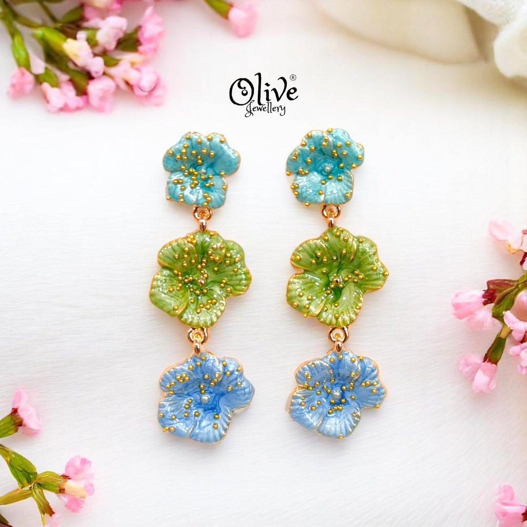Enamel Earrings -417