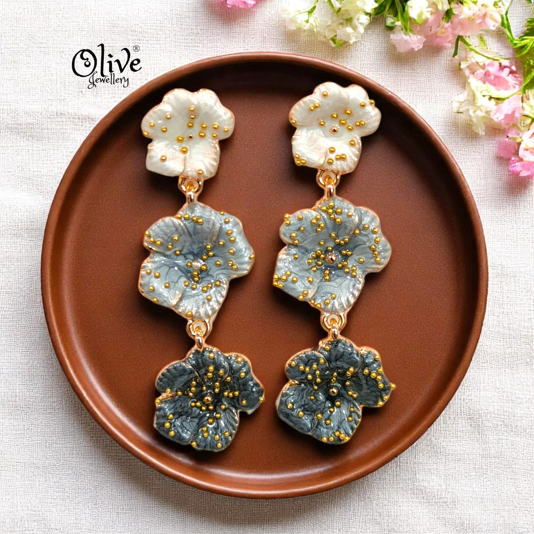 Enamel Earrings -417