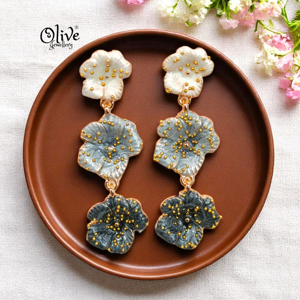 Enamel Earrings -417