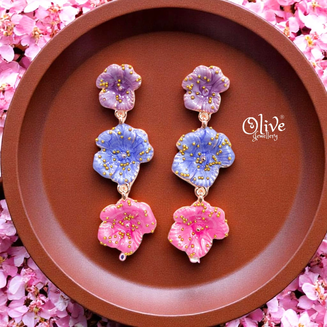 Enamel Earrings -417