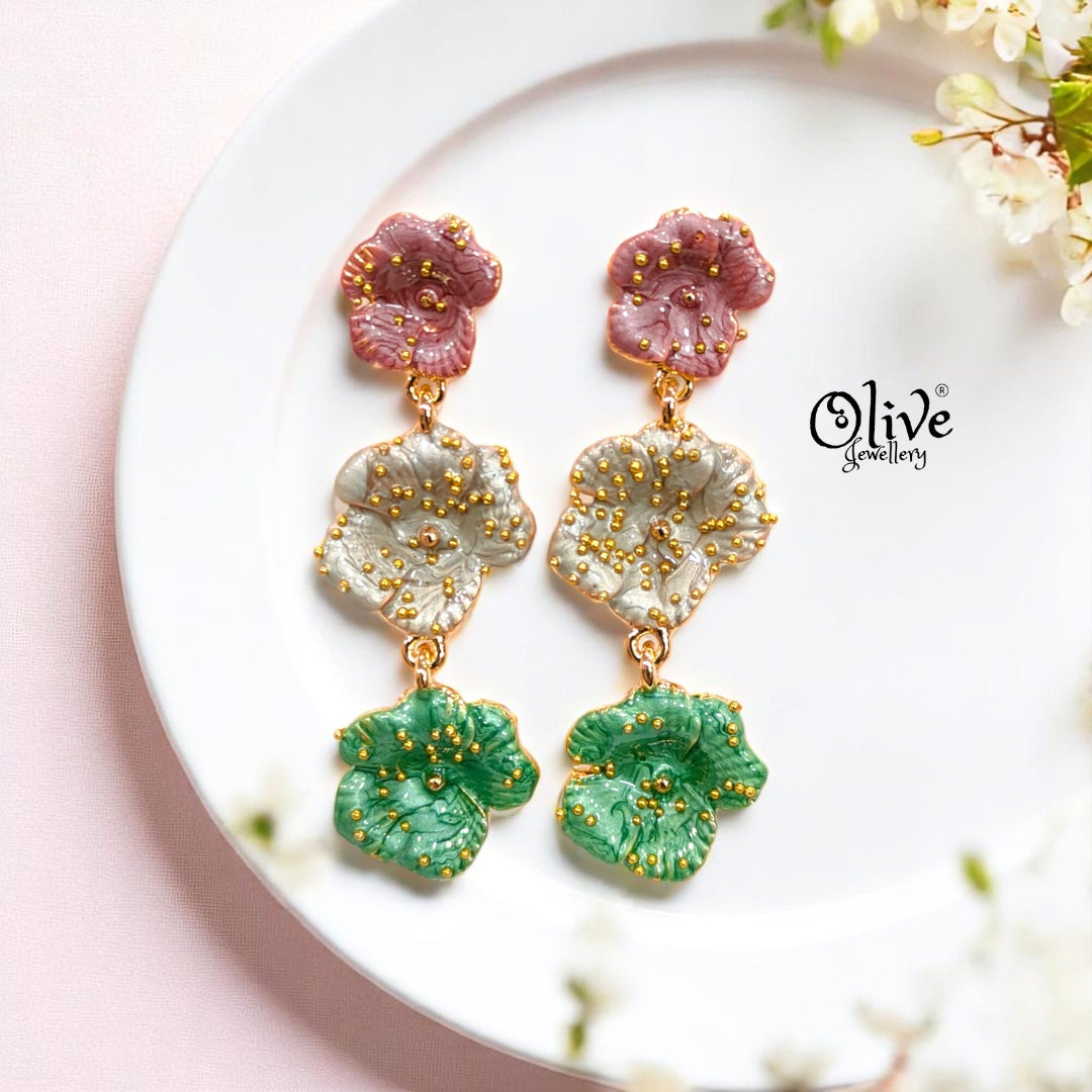 Enamel Earrings -417
