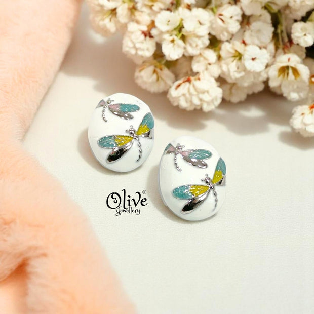 Enamel Earrings -435