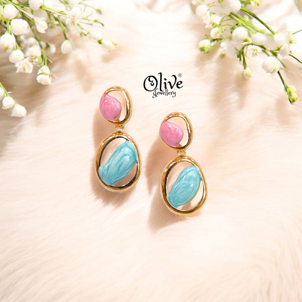 Enamel Earrings -439