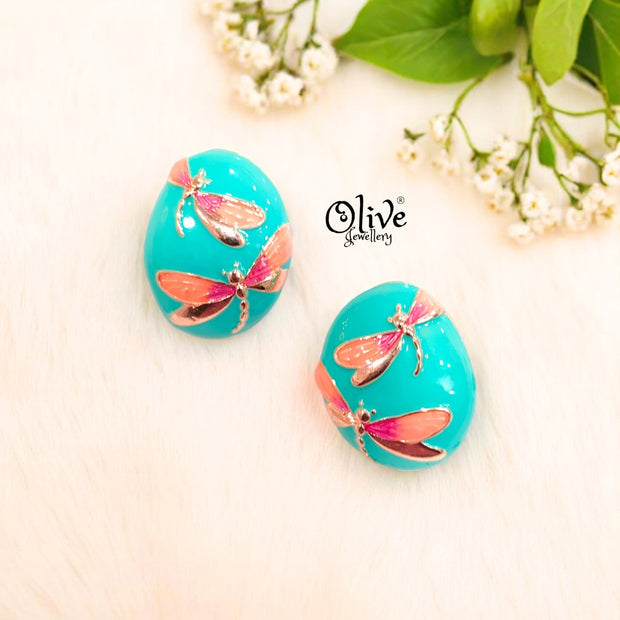 Enamel Earrings -435