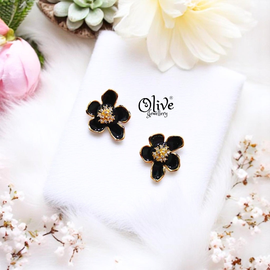 Enamel Earrings -466