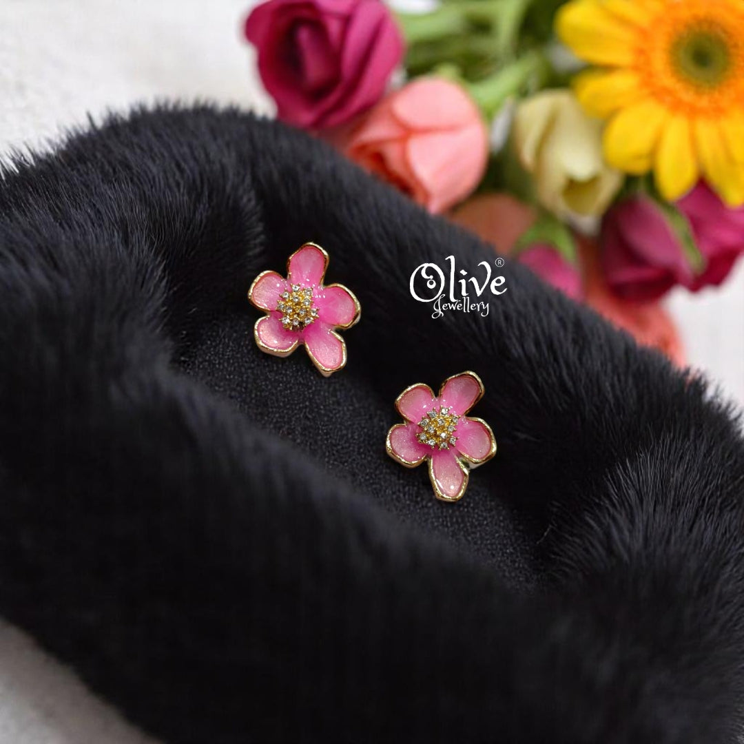 Enamel Earrings -466